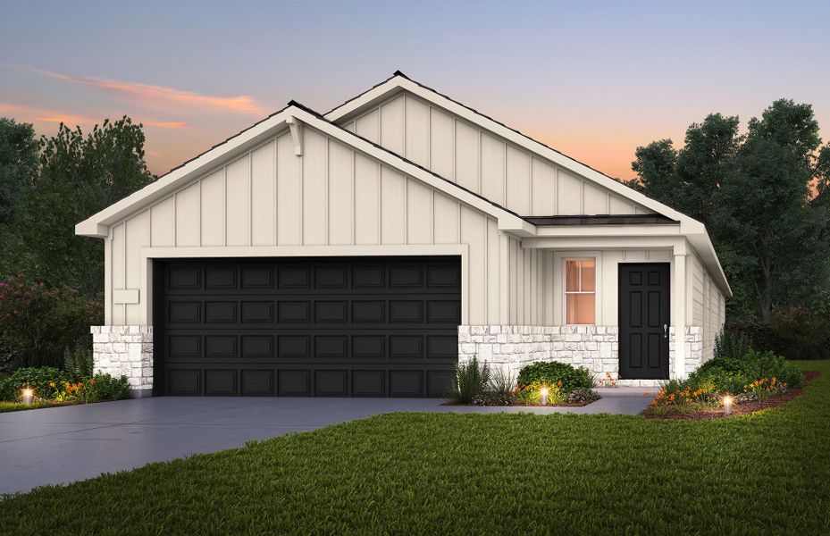 Representative exterior photo of a completed home built from the Afton by Centex in Montgomery Bend, Montgomery, TX (Image 11). Representative exterior photo of a completed home built from the Afton by Centex in Montgomery Bend, Montgomery, TX (Image 11).