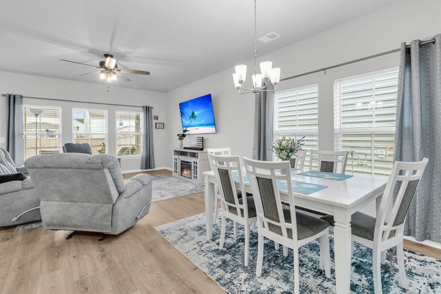 Furnished interior view inside a new home in Sweetgrass at Summers Corner, Summerville (Image 17).