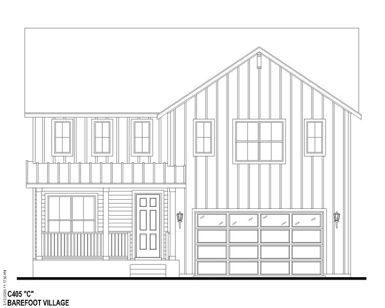 Plan C405 BV Elevation C Plan C405 BV Elevation C