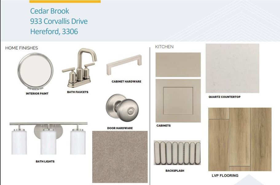 Sample of building materials used in homes in Cedar Brook, Leander (Image 4).
