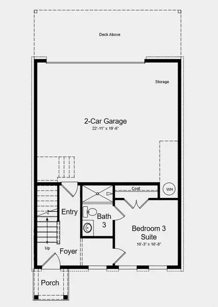 2D floor plan layout of this home in Chandler Run, Tucker, GA (Image 5).