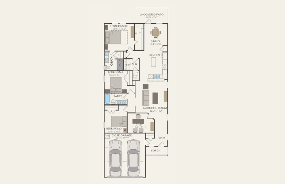 2D floor plan layout of this home in Mobberly Farms, Pilot Point, TX (Image 4). 2D floor plan layout of this home in Mobberly Farms, Pilot Point, TX (Image 4).