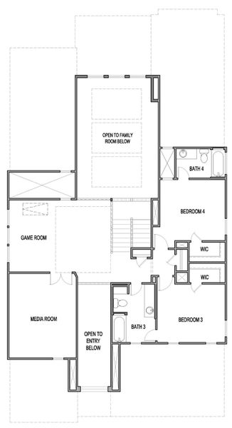 2D floor plan layout of this home in Blackhawk, Pflugerville, TX (Image 6).