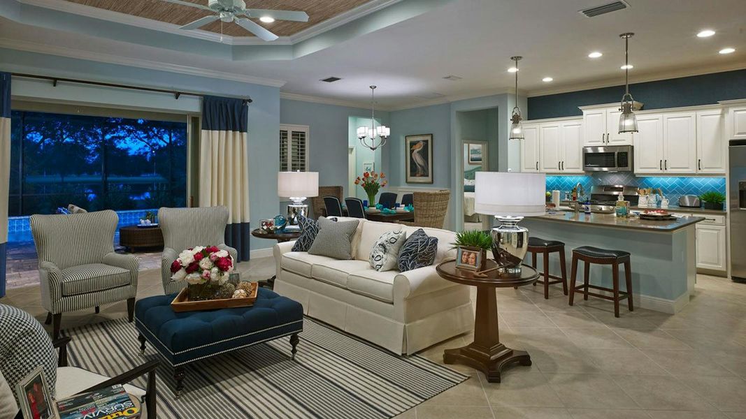 Furnished interior view inside a new home in Canoe Creek Real Estate and Homes for Sale in Parrish, FL - Neal Communities, Parrish (Image 6).