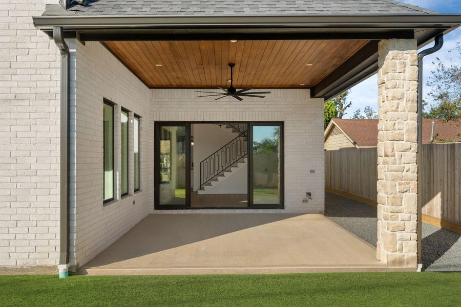 Exterior details and patio area of a home in , Houston (Image 3).
