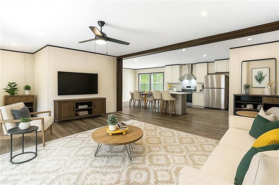 Furnished interior view inside a new home in , Ellijay (Image 30).