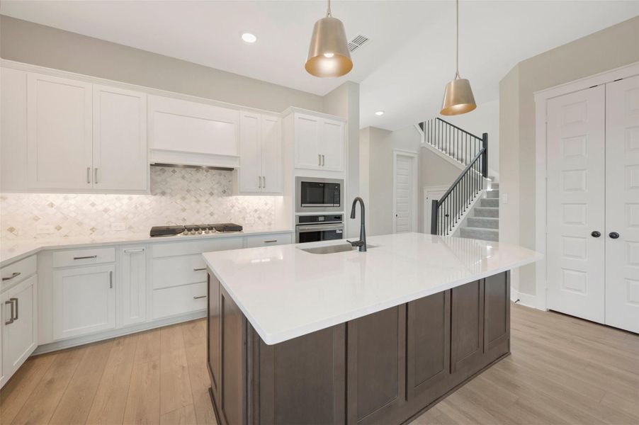 Furnished interior view inside a new home in Elyson - Grove Row Collection, Katy (Image 7).