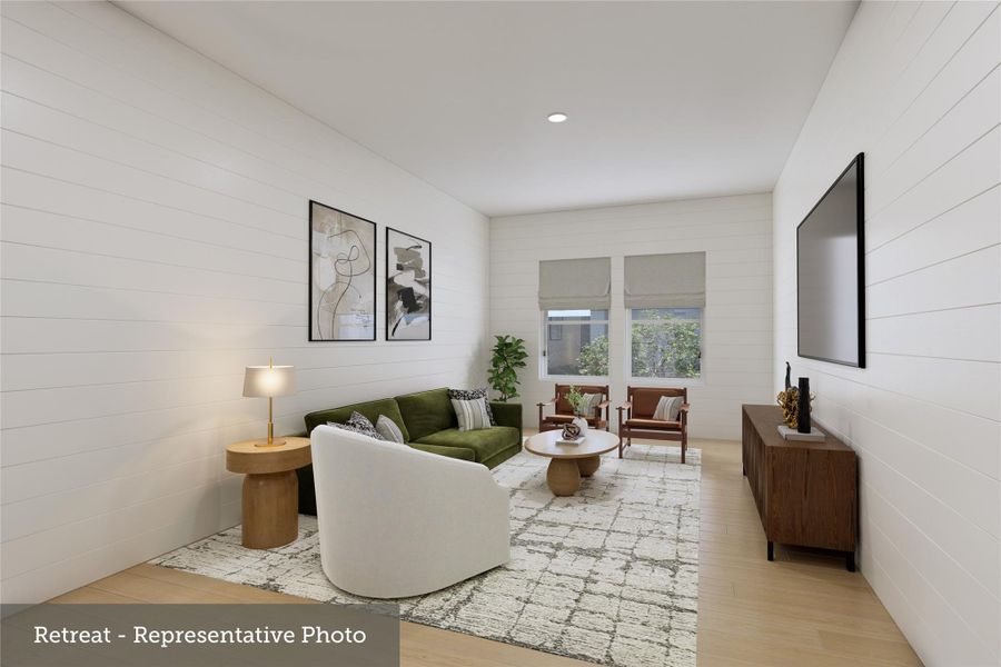 Furnished interior view inside a new home in The Woodlands Hills - Premier Collection, Willis (Image 21).