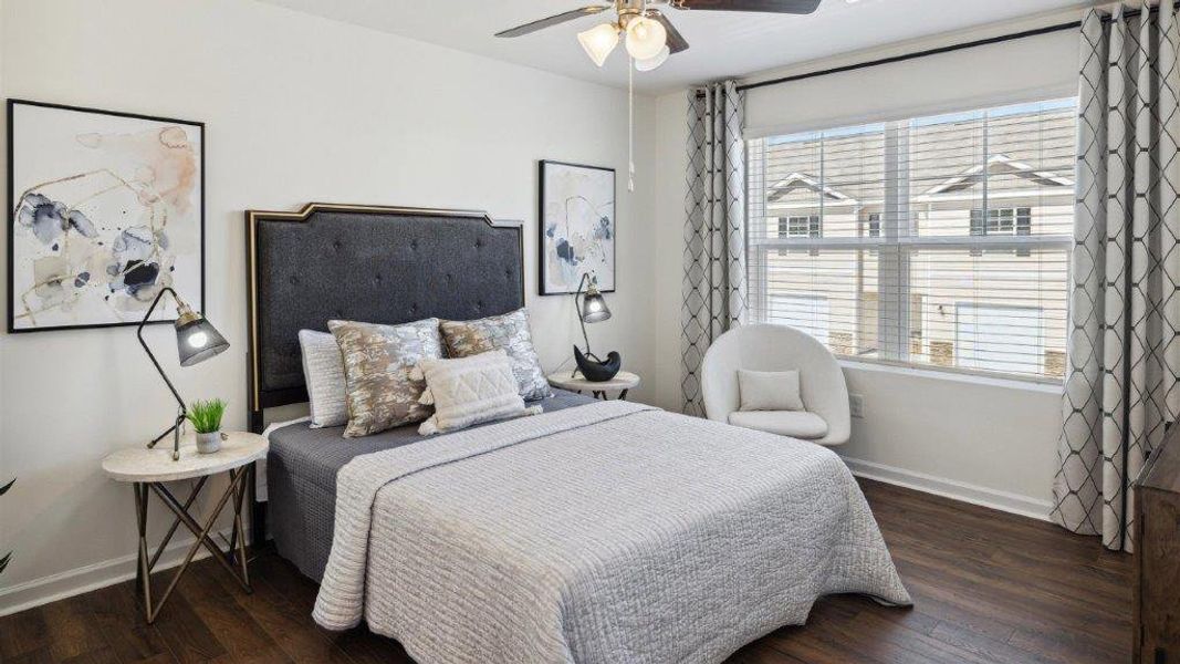 Representative furnished interior of a home built from the Altamont Townhome by D.R. Horton in Belcourt Landing, Cleveland (Image 12).