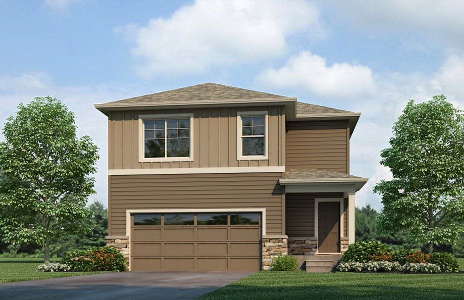 Representative exterior photo of a completed home built from the Elder by D.R. Horton in Tailholt, Severance, CO (Image 2).