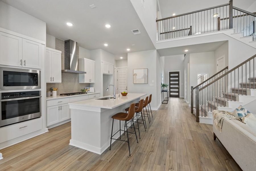 Furnished interior view inside a new home in Park Collection at Lariat, Liberty Hill (Image 12).