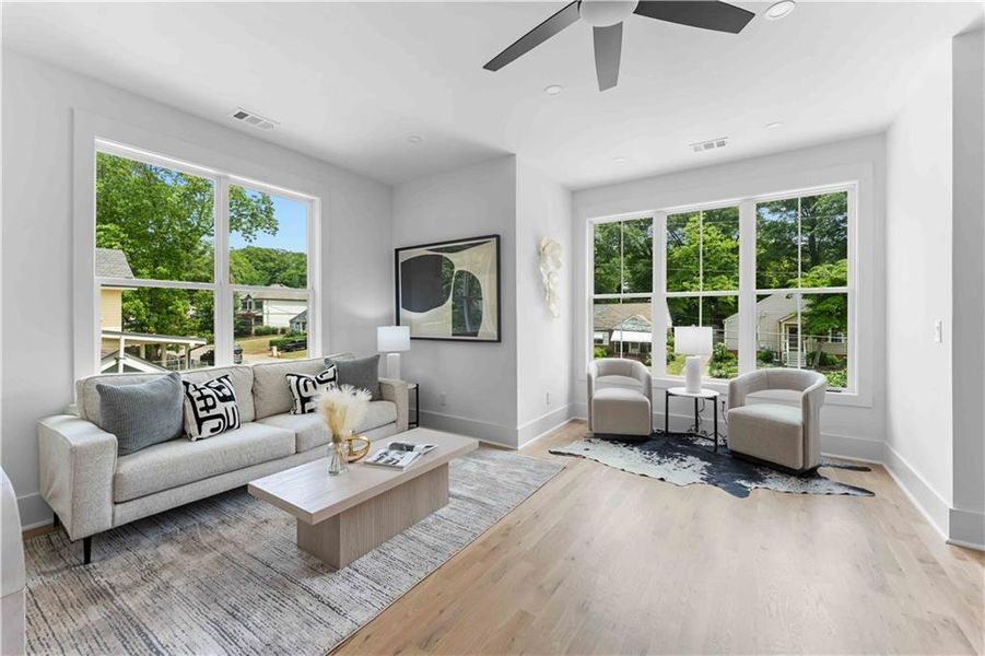 Furnished interior view inside a new home in , Atlanta (Image 34).