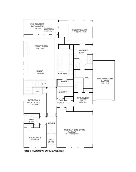 2D floor plan layout for the Linden by Fischer Homes in Salt Grass at Ward Creek, Panama City Beach, FL (Image 3).