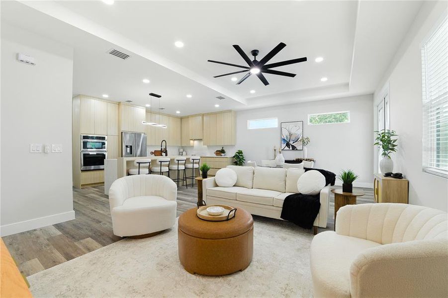 Furnished interior view inside a new home in , Tampa (Image 9). Furnished interior view inside a new home in , Tampa (Image 9).