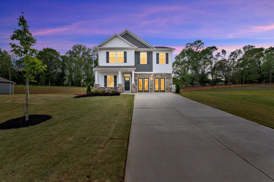 Representative exterior photo of a completed home built from the Benton II by Great Southern Homes in Springwood Grove, Central, SC (Image 32).