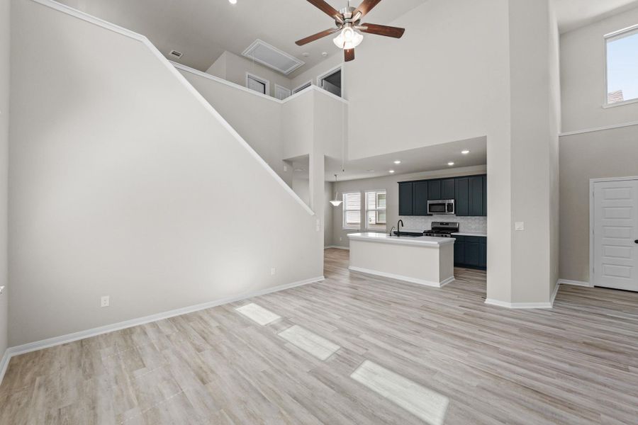 Bright and airy great room (*Photo not of actual home and used for illustration purposes only.)