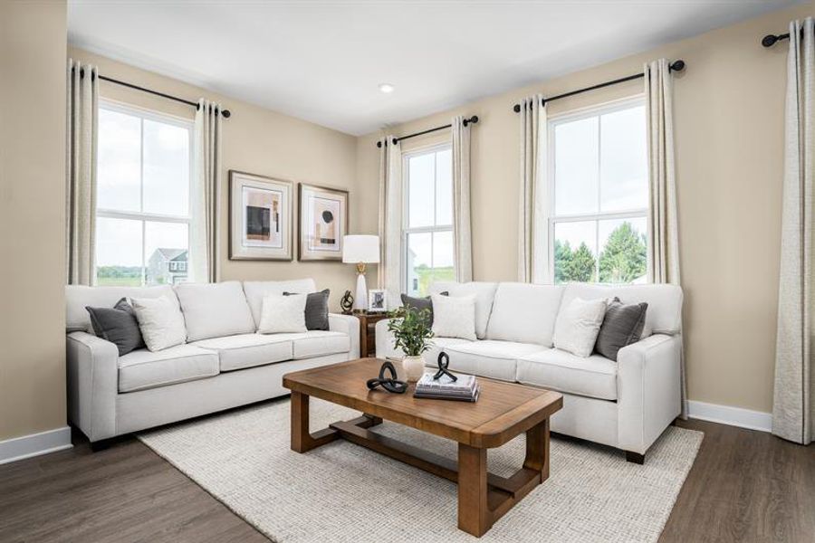 Representative furnished interior of a home built from the Bruckner Quick Move In by Ryan Homes in Stowe Branch Townhomes, Charlotte (Image 18). Representative furnished interior of a home built from the Bruckner Quick Move In by Ryan Homes in Stowe Branch Townhomes, Charlotte (Image 18).