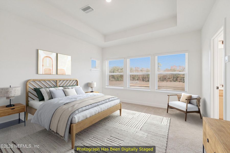 Furnished interior view inside a new home in Granville at eTown 38', Jacksonville (Image 5). Furnished interior view inside a new home in Granville at eTown 38', Jacksonville (Image 5).