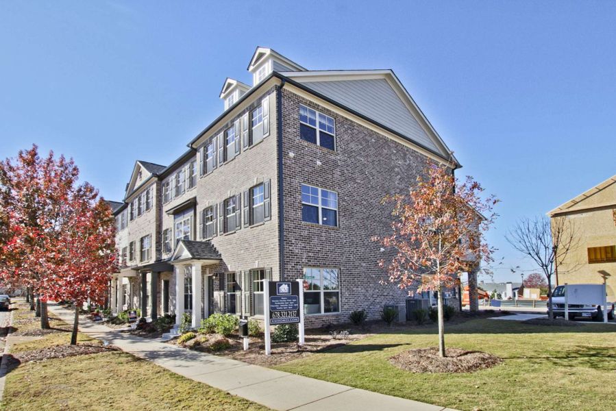 Representative exterior photo of a completed home built from the Barwick by KM Homes in Nickel Creek at Newnan Crossing, Newnan, GA (Image 25).