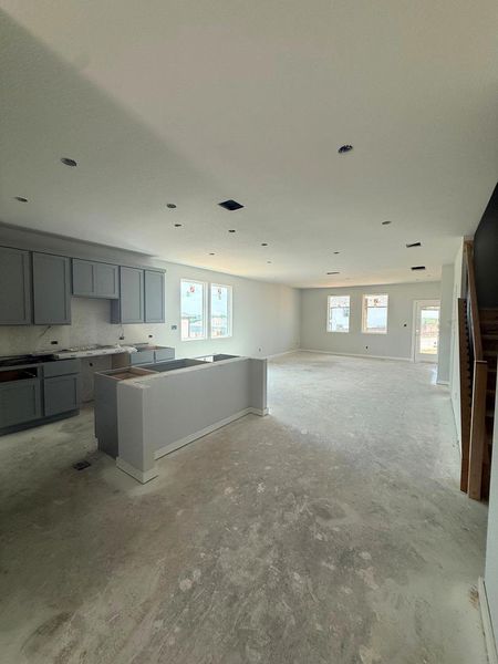 An open floorplan with recessed lighting is ready for personalization and design. An open floorplan with recessed lighting is ready for personalization and design.
