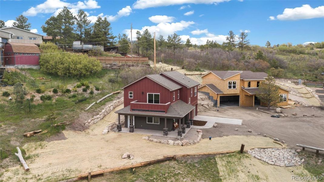 Wonderful side yard & private back patio with stone retaining wall. This photo is from prior to finishing the house nextdoor. Wonderful side yard & private back patio with stone retaining wall. This photo is from prior to finishing the house nextdoor.