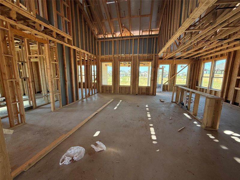Family room with high ceilings Family room with high ceilings