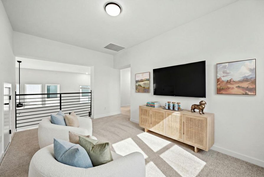 Furnished interior view inside a new home in 6 Creeks at Waterridge, Kyle (Image 17).