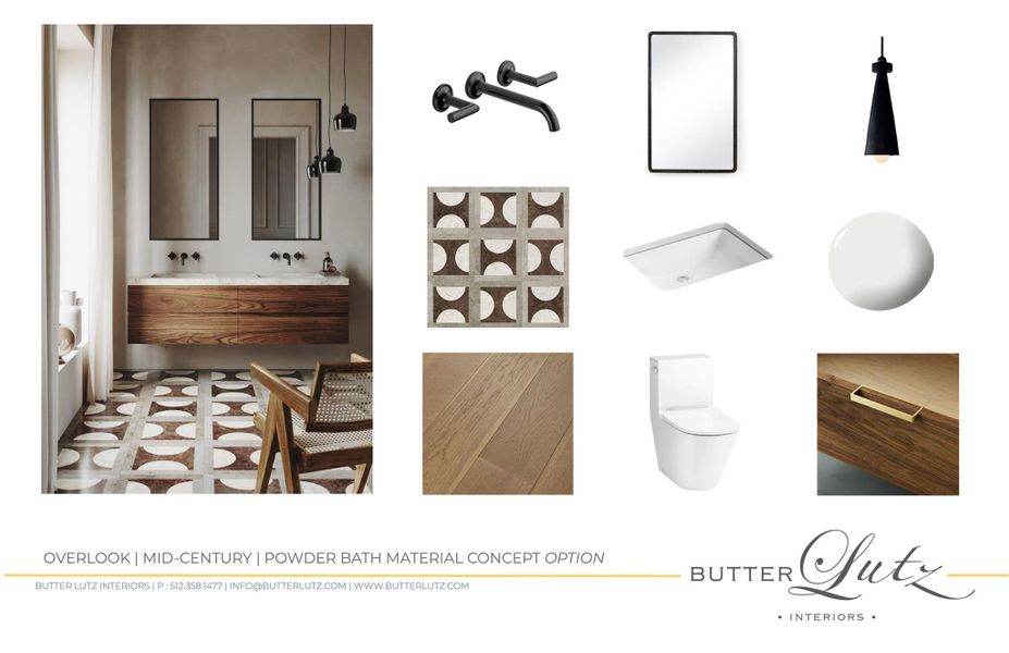 Sample of building materials used in homes in The Overlook at Westlake, Austin (Image 7).