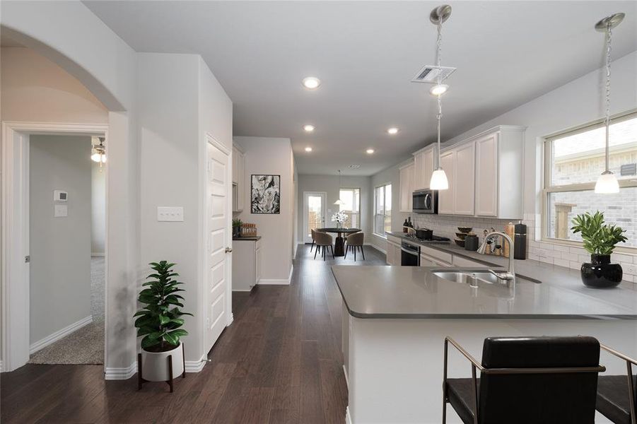 Beazer Homes Treeline Salado Floorplan. This is not a photo of the actual home, but is a photo of the Salado floorplan.