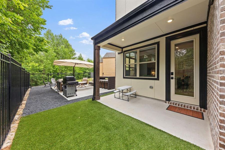 Exterior details and patio area of a home in , Dallas (Image 2). Exterior details and patio area of a home in , Dallas (Image 2).