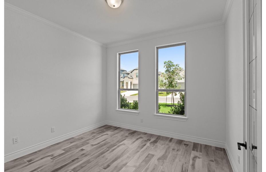 Representative unfurnished interior of a home built from the Hillsboro by Pulte Homes in Bison Ridge, San Antonio (Image 8). Representative unfurnished interior of a home built from the Hillsboro by Pulte Homes in Bison Ridge, San Antonio (Image 8).