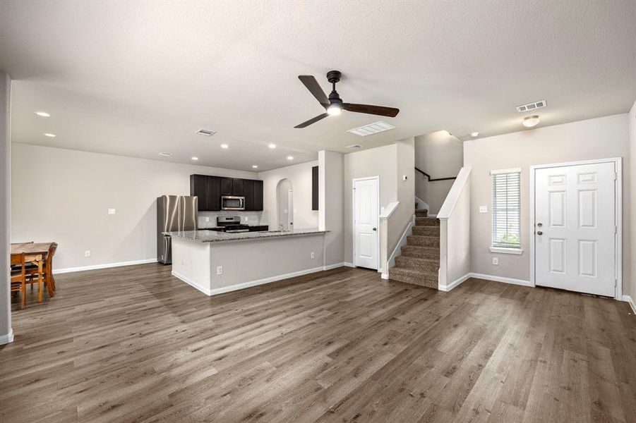 Looking into Kitchen from Living Room