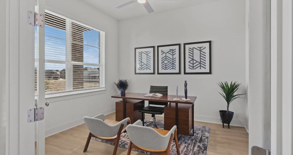 Representative furnished interior of a home built from the Waterloo by Chesmar Homes in Village at Three Oaks, Seguin (Image 6). Representative furnished interior of a home built from the Waterloo by Chesmar Homes in Village at Three Oaks, Seguin (Image 6).