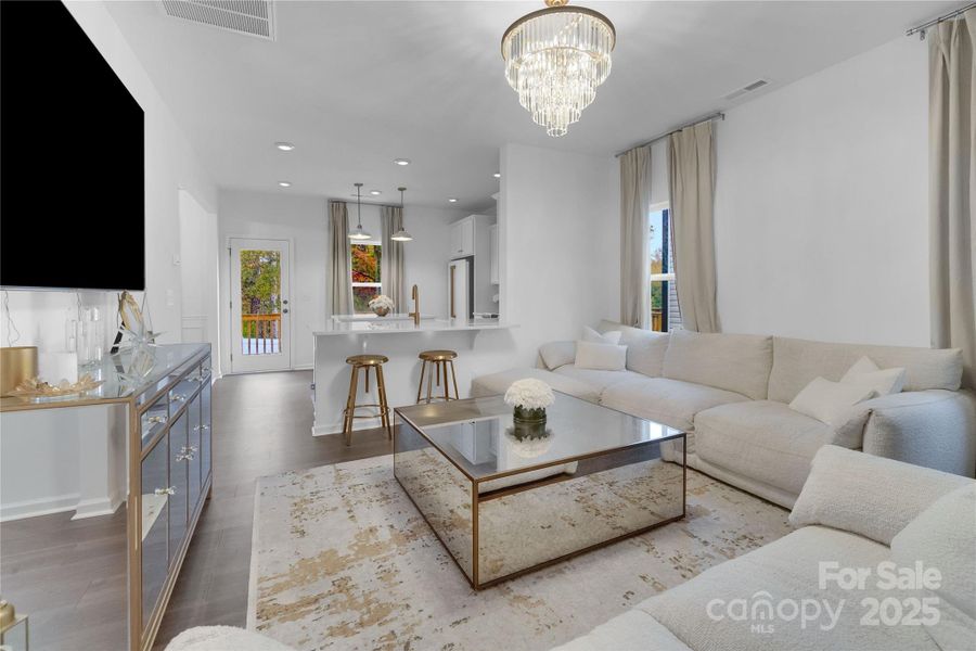 Furnished interior view inside a new home in Aubreywood, Charlotte (Image 12). Furnished interior view inside a new home in Aubreywood, Charlotte (Image 12).