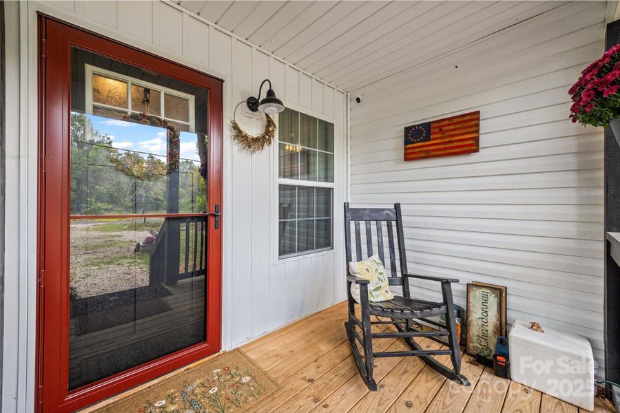 Exterior details and patio area of a home in , Clover (Image 3).