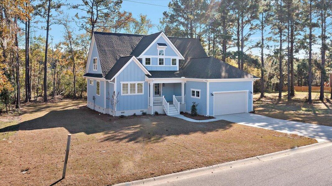 Front exterior of a new home in , Hanahan, SC, highlighting curb appeal (Image 2). Front exterior of a new home in , Hanahan, SC, highlighting curb appeal (Image 2).