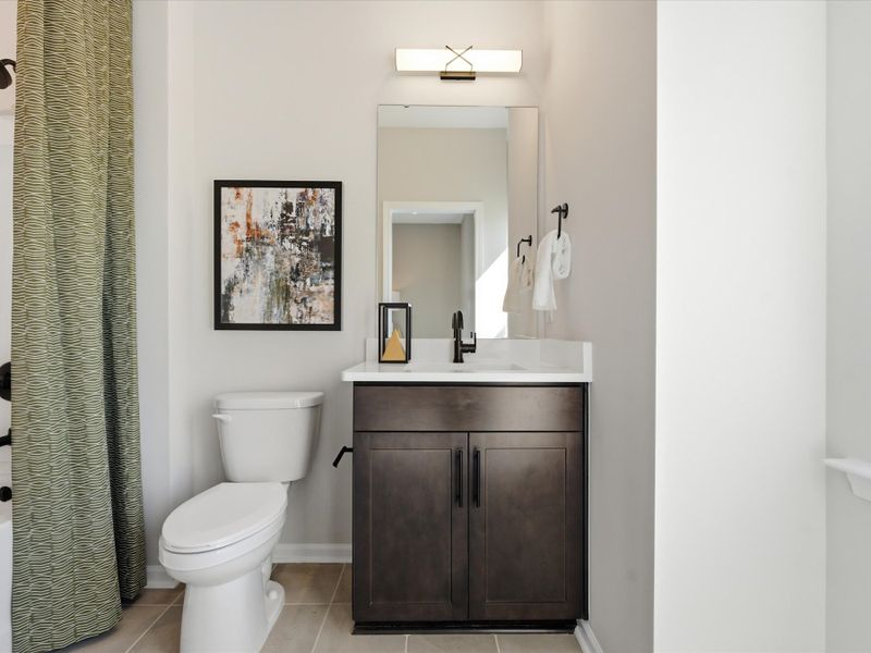 Representative furnished interior of a home built from the Dahlia by Tri Pointe Homes in Bellflower, Charlotte (Image 48).