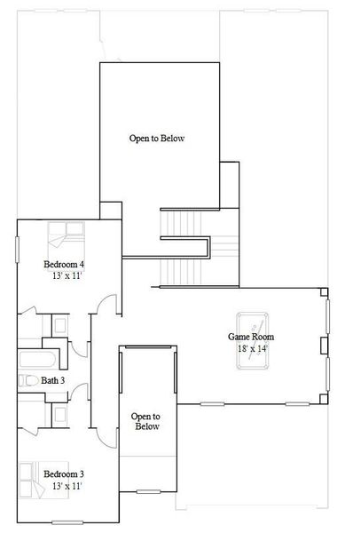 2D floor plan layout of this home in Cross Creek West: Richmond Collection, Fulshear, TX (Image 3). 2D floor plan layout of this home in Cross Creek West: Richmond Collection, Fulshear, TX (Image 3).