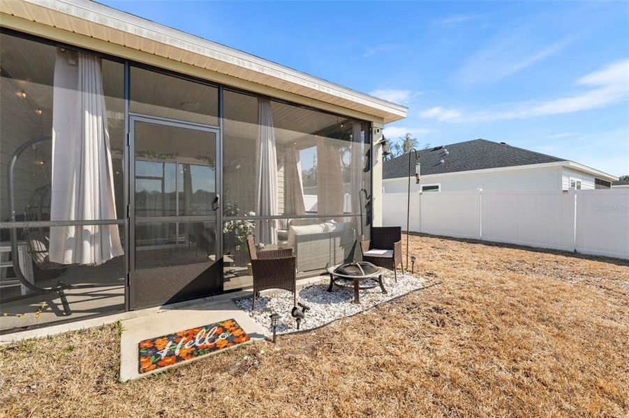 Exterior details and patio area of a home in Country Lane Estates, Williston (Image 22).