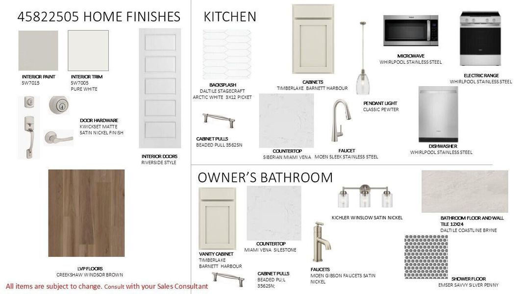 Sample of building materials used in homes in Discover - Select, Charleston (Image 17).