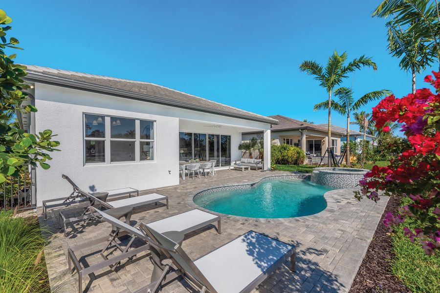 Representative exterior details of a home built from the Halo by GL Homes in Valencia Sky (55+), Naples (Image 3).