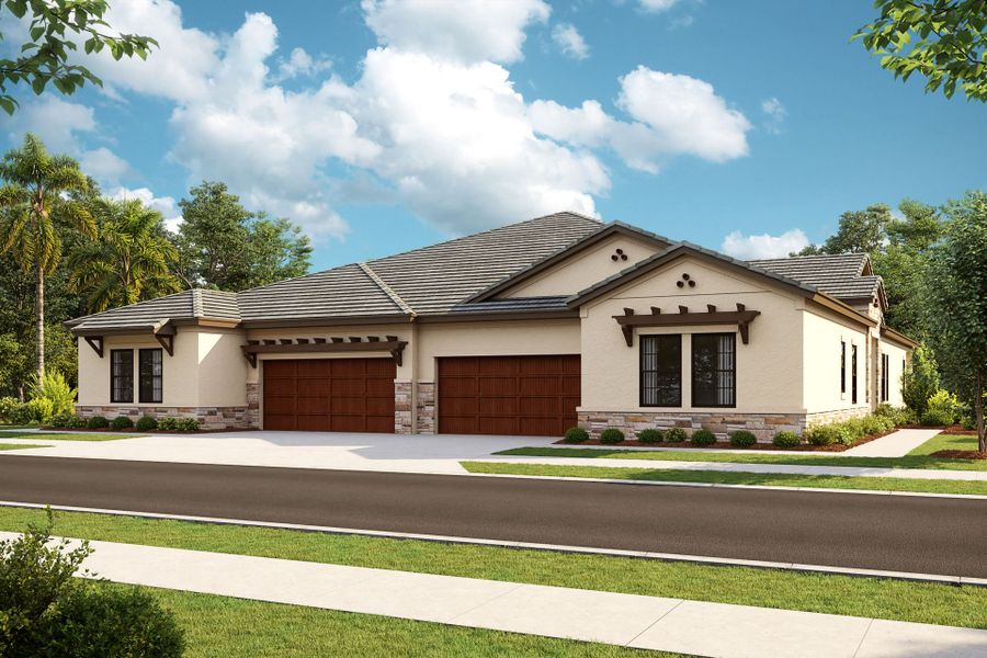 Representative exterior photo of a completed home built from the Vinoy by Homes by WestBay in Two Rivers, Zephyrhills, FL (Image 21).