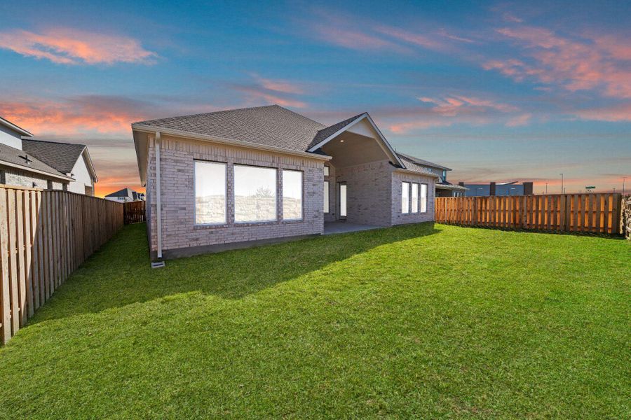 Rear of Home and Private Backyard