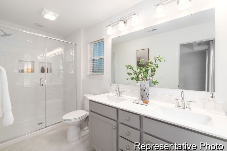 Furnished interior view inside a new home in Morgan Hills, Albemarle (Image 16).
