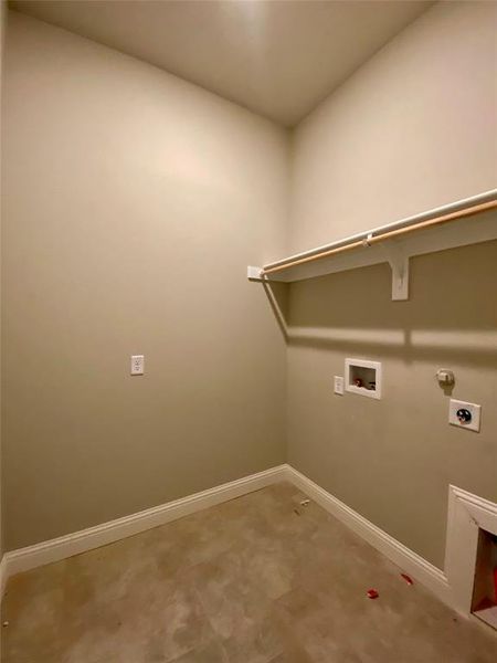 Laundry room is large and separate so easy to close off.