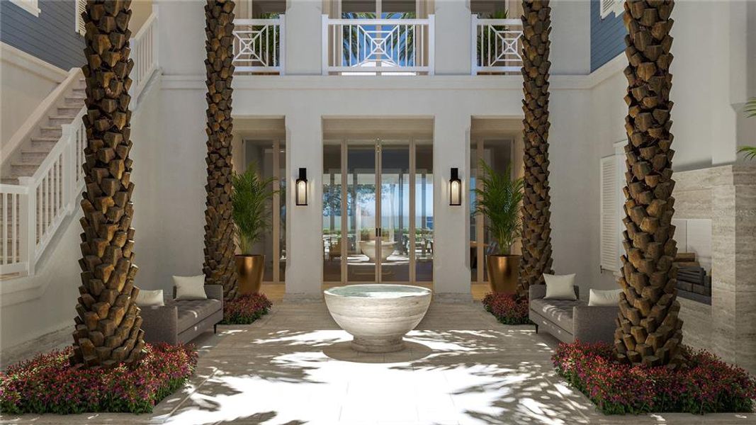 After entering the front entrance, you enter into this impressive courtyard.