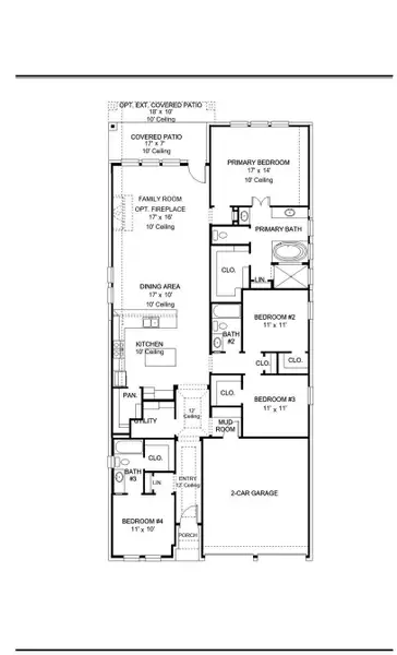 2D floor plan layout of this home in Audubon Park 45', Magnolia, TX (Image 2). 2D floor plan layout of this home in Audubon Park 45', Magnolia, TX (Image 2).
