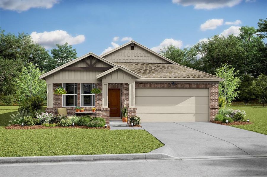 Stunning Orinoco II ESP design by K. Hovnanian Homes in elevation TA built in Aspire at River Ranch Trails. (*Artist rendering used for illustration purposes only.)