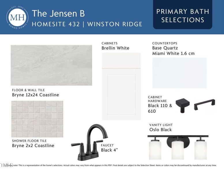 432 WR FM 6 Primary Bath Selections
