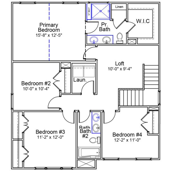 2D floor plan layout of this home in Bluefield, Lexington, SC (Image 4). 2D floor plan layout of this home in Bluefield, Lexington, SC (Image 4).